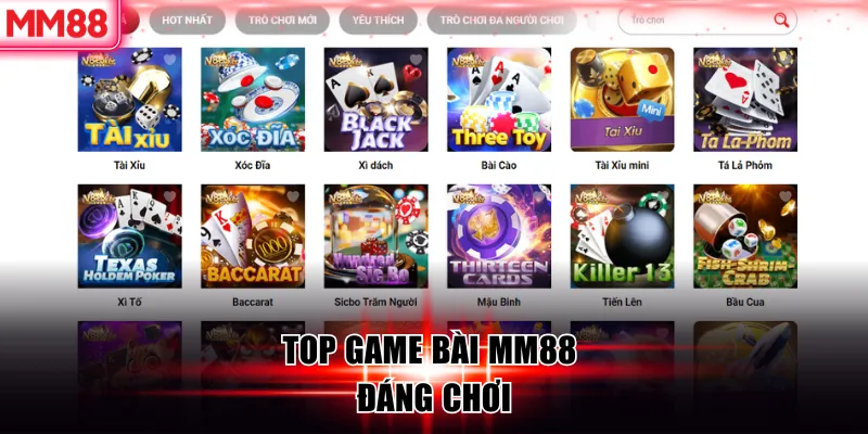 Top game bài MM88 đáng chơi